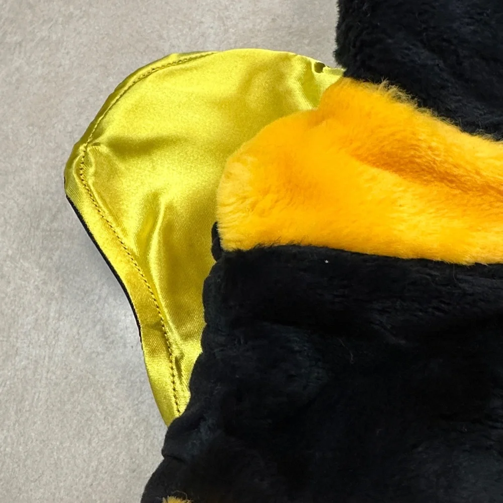 Bumble Bee Costume Pull Over Shortsleeved With Hood & Antenna Black/Yellow 12-24
